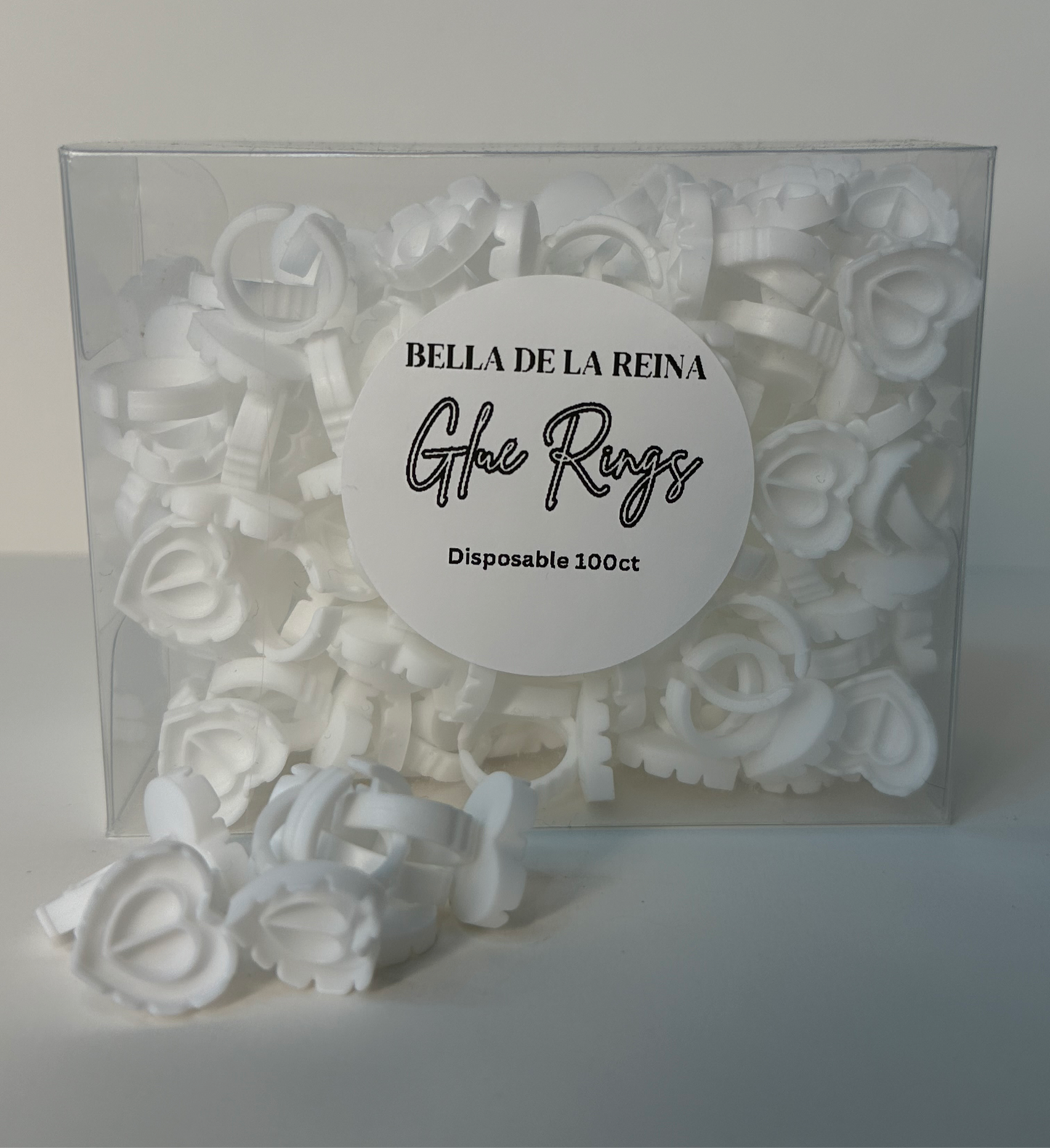 Heart Shaped Glue Ring 100 ct