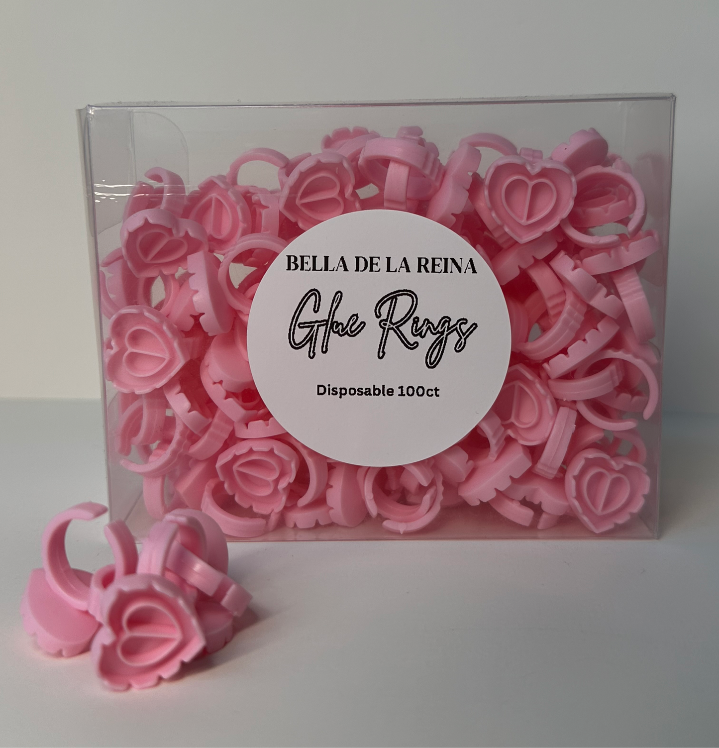 Heart Shaped Glue Ring 100 ct